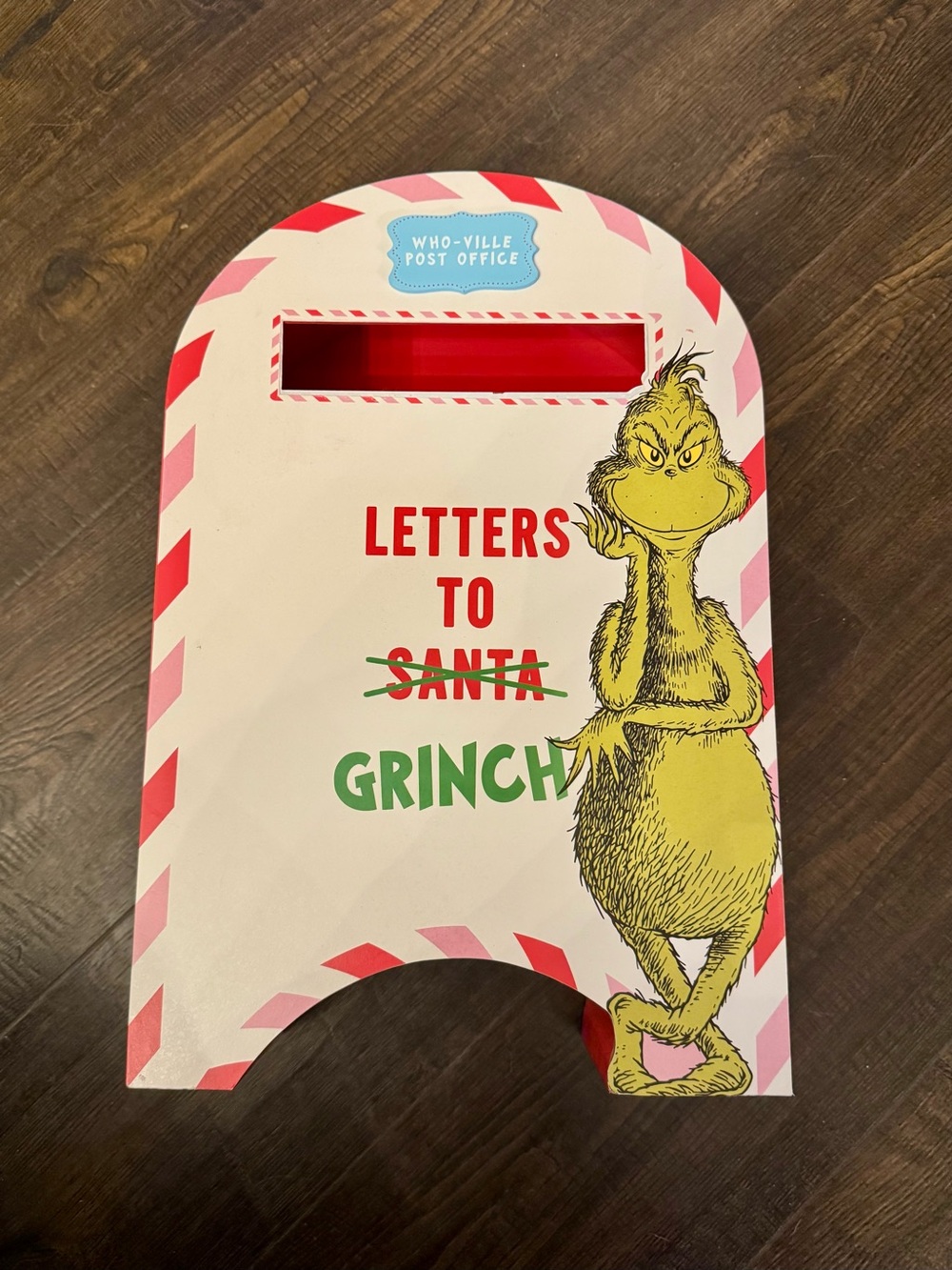 Grinch Letters Mailbox - Green Holiday Letter Holder